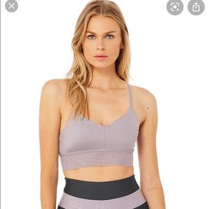 Alo yoga lavish bra in lavender smoke